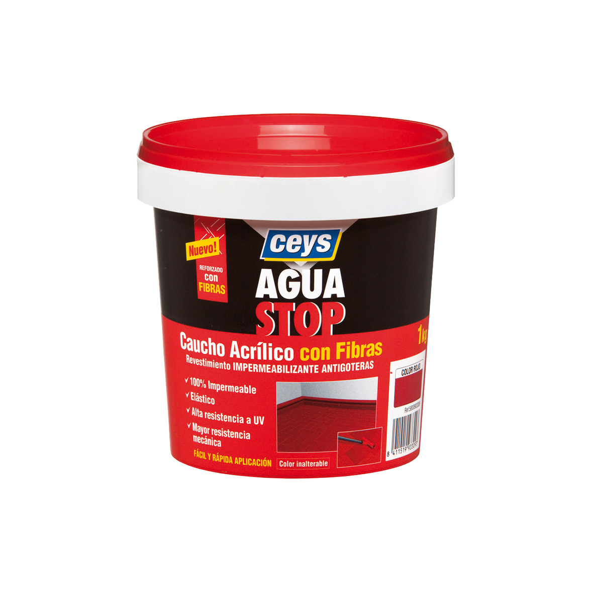 Aguastop Caucho Fibras Negro 1Kg