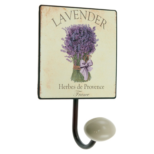 Perchas - Percha Pared 1 Pomo Porcelana Lavanda