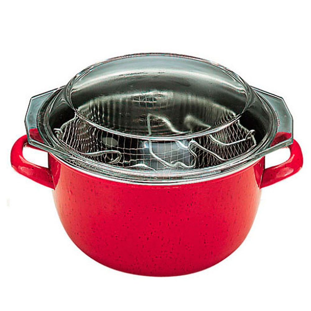 Freidora Korinto con cestillo+tapa 24 cm