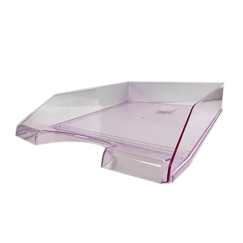 Bandeja Escritorio Organizador Documentos Plastico 2 Niveles  Rosa