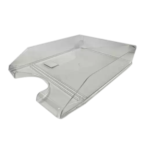 Bandeja Escritorio Organizador Documentos Plastico 2 Niveles  Transparente
