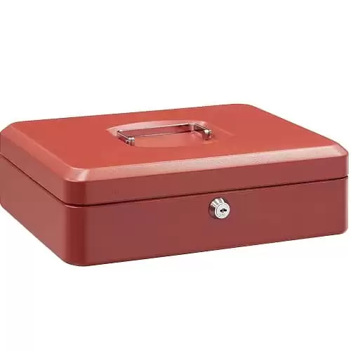 Caja Fuerte Metalica Portatil Caudales Gigante  Rojo