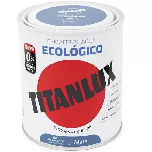 Esmalte Agua Ecologico Mate 750 Ml Gris