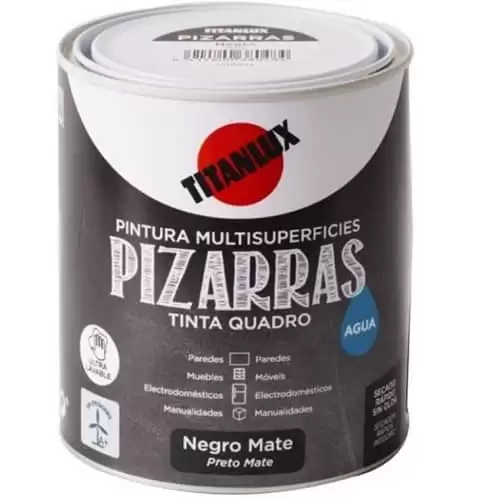Esmalte Pizarras Mate Al Agua 750 Ml Negro