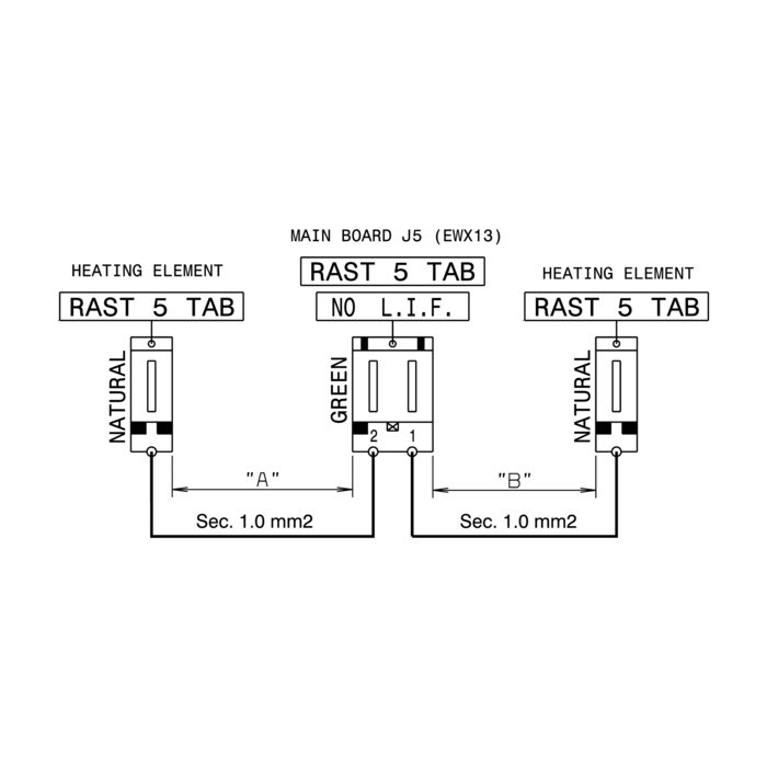 cableado,resistencia calentamiento,tarjeta electrónica principal,J5, 455mm