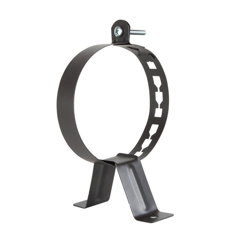 Accesorios extracción humos estufas PELLET serie inox grafito Abrazadera Ext. Pintada. A 115 . Ø80 Mm. 9077Q78