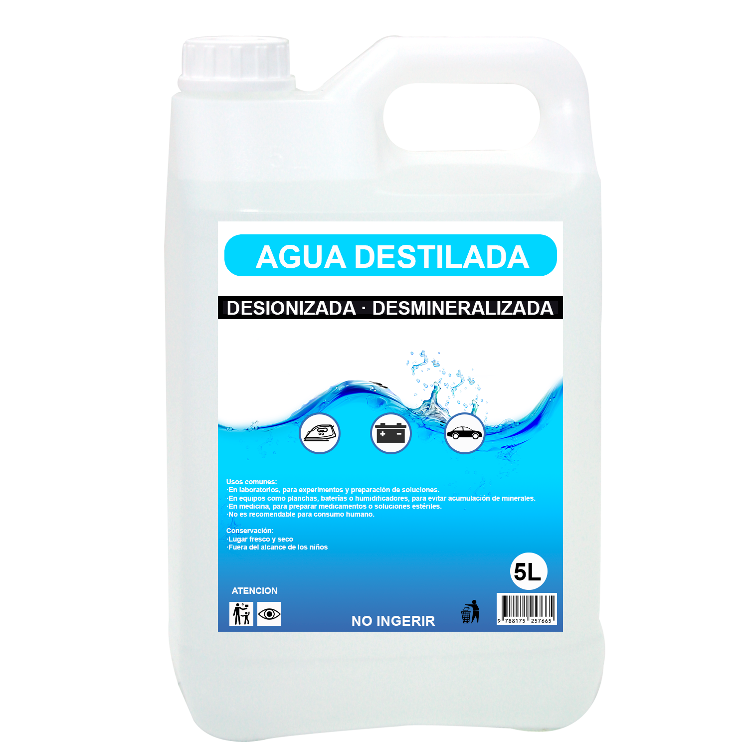Agua Destilada 5 Litros