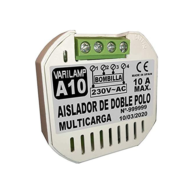 AISLADOR DE DOBLE POLO MULTICARGA A10 VARILAMP