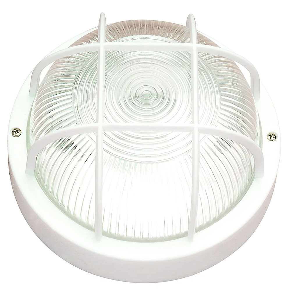 Aplique Exterior Redondo E-27 Max 60W Blanco