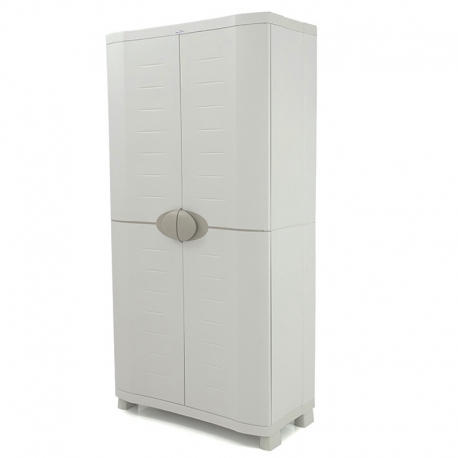 Armario de resina escobero plastiken space-saver 90x45x184cm beige