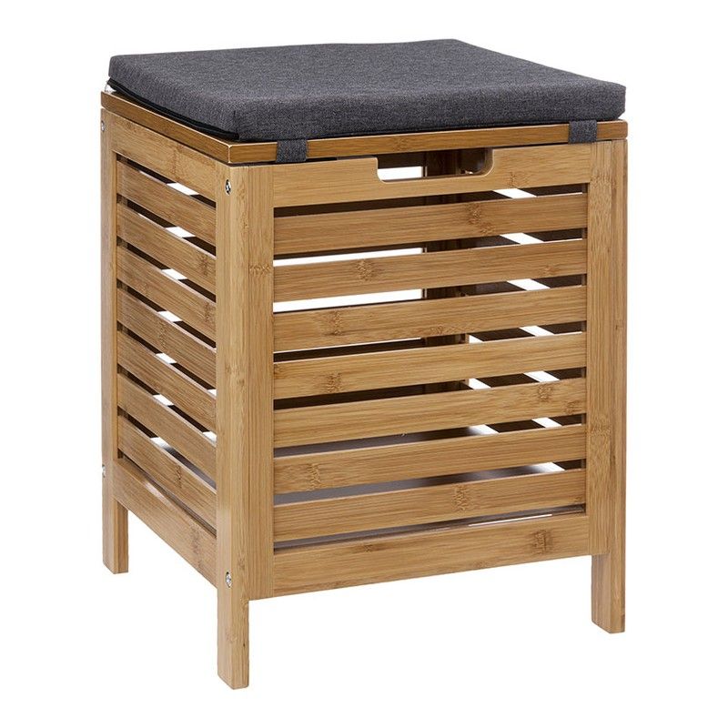 Banco Almacenamiento Bambu 35X35Xh.45Cm