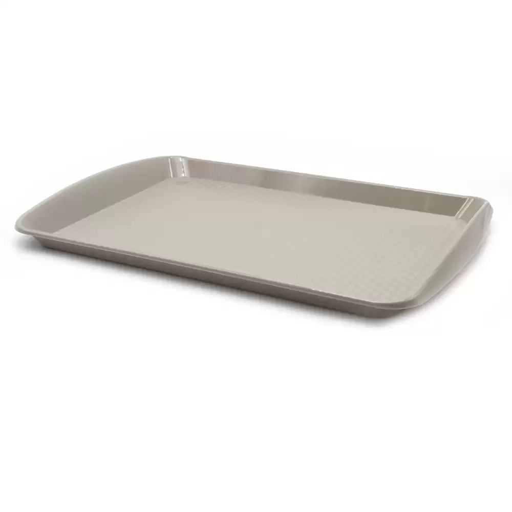 Bandeja Plastico Rectangular Comida Rapida 46x30 Cm Beige