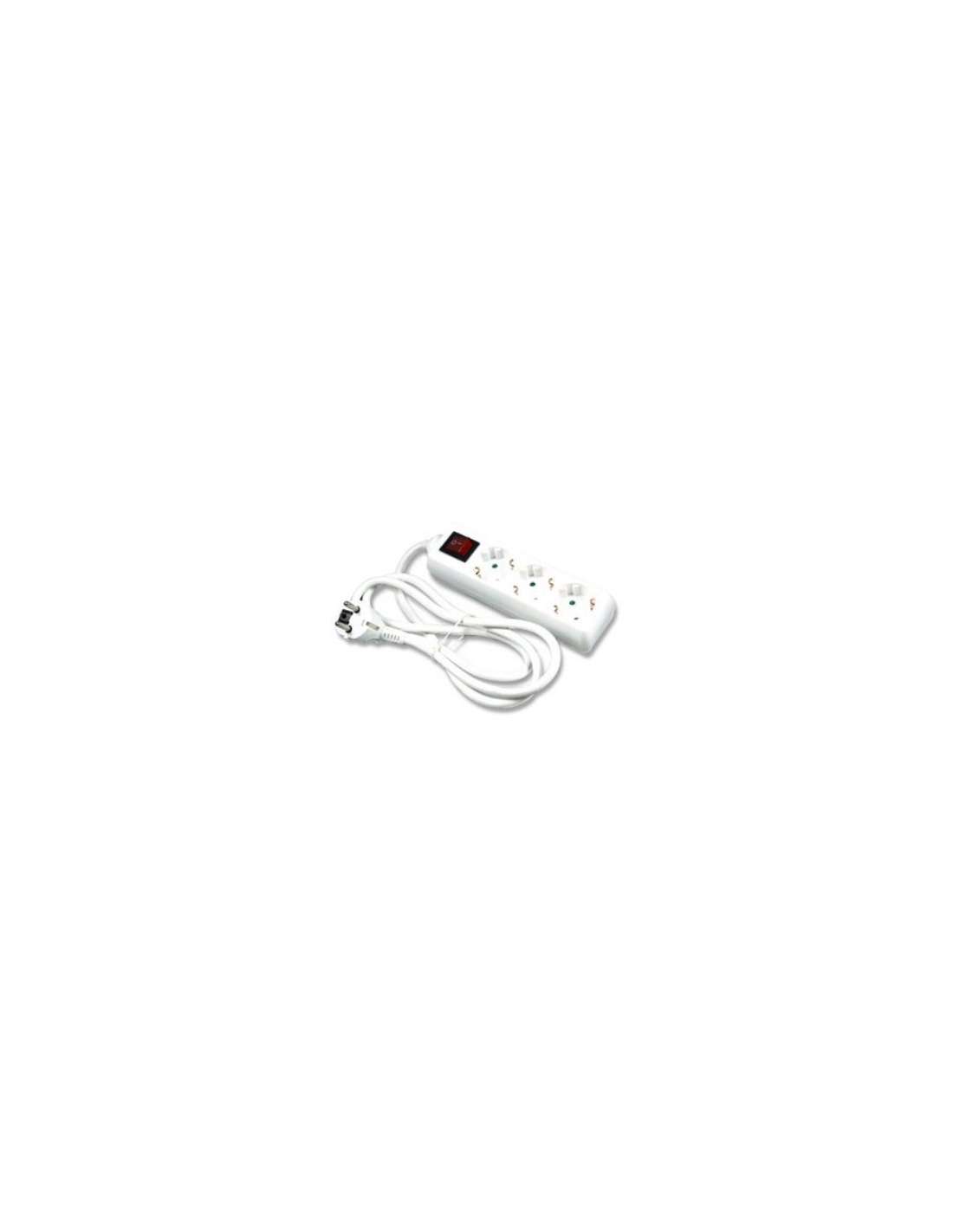 Base 3 Tomas C/Interruptor 1´5m Cable 9/703 FAMATEL