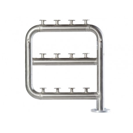 Batería galvanizada 3 filas para contador de agua