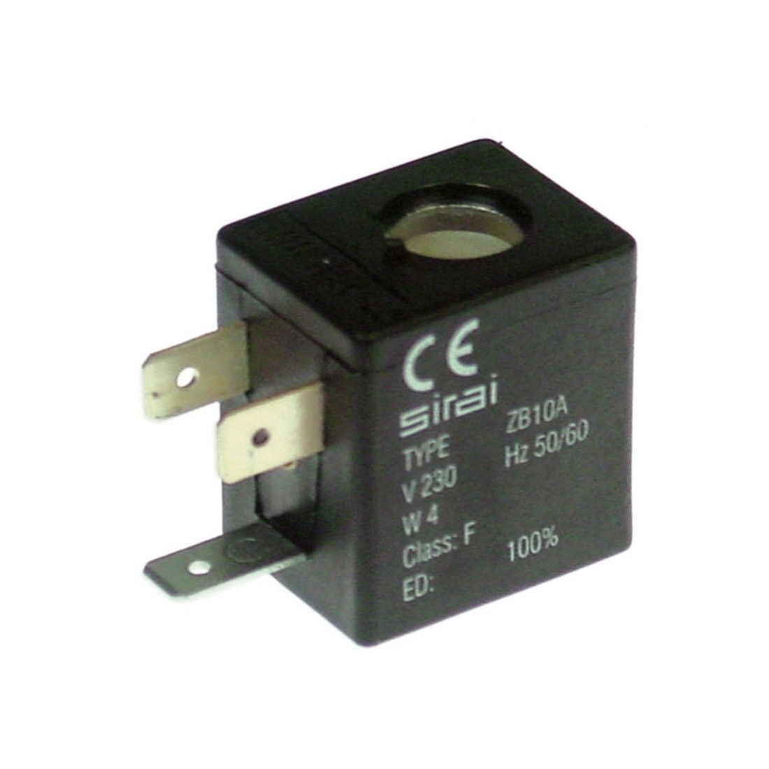 bobina magnética 230VAC 4VA SIRAI tipo de bobina ZB10A soporte ø 10mm 50/60Hz