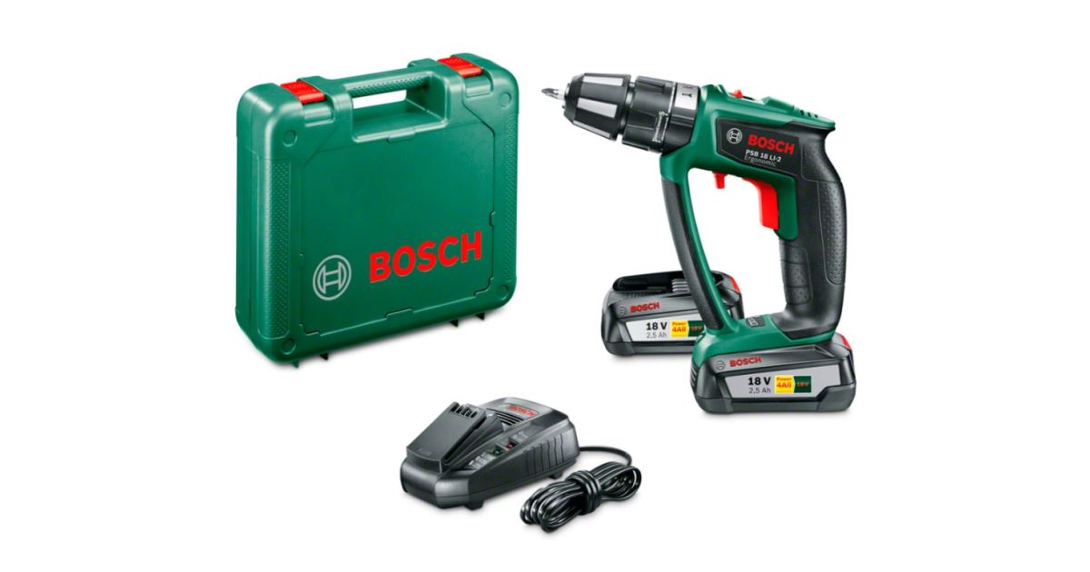 Bosch Atornillador de impacto inalámbrico PSB 18 Li-2 Ergo 06039B0301