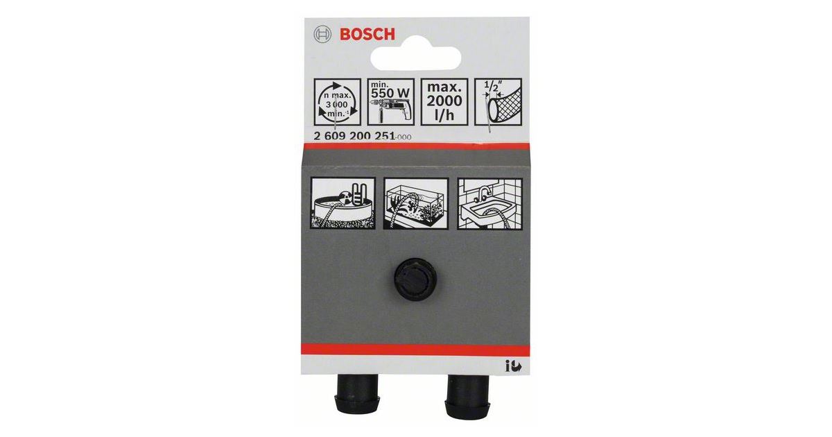 BOSCH Bomba de agua 2000 l/h, 1/2", 4 m, 40 m, 30 Seg. 2609200251