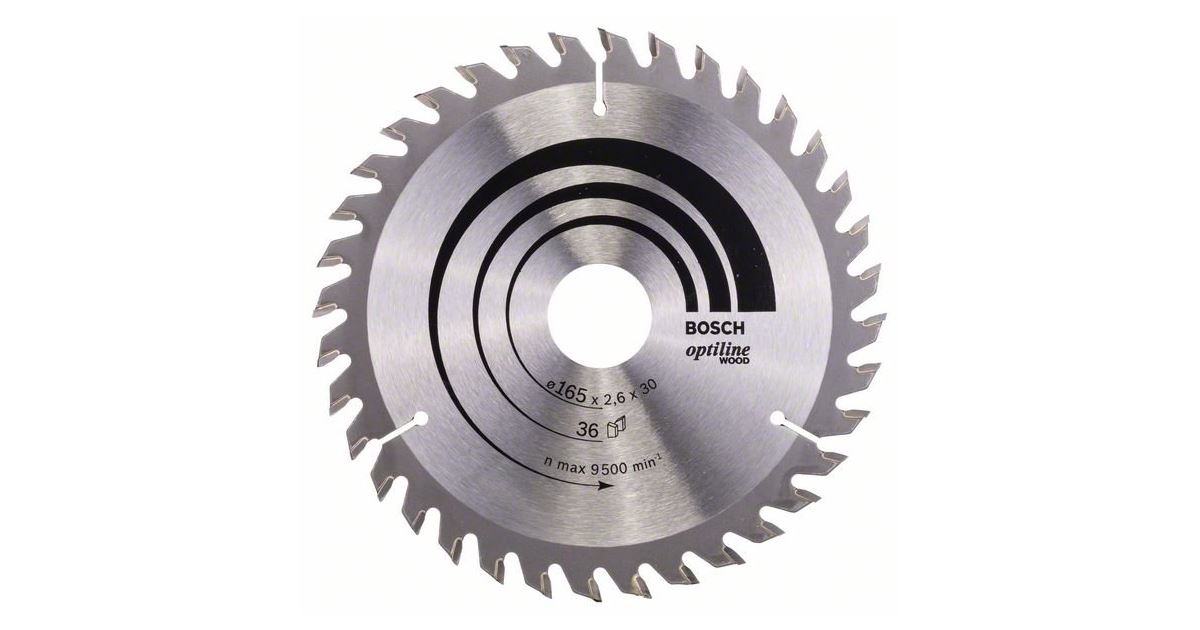 BOSCH Hoja de sierra Optiline Madera 165 x 30 x 2,6 mm, 36 2608640603