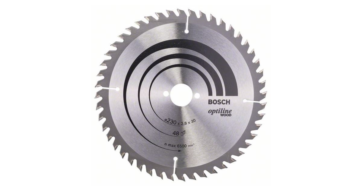 BOSCH Hoja de sierra Optiline Madera 230 x 30 x 2,8 mm, 48 2608640629