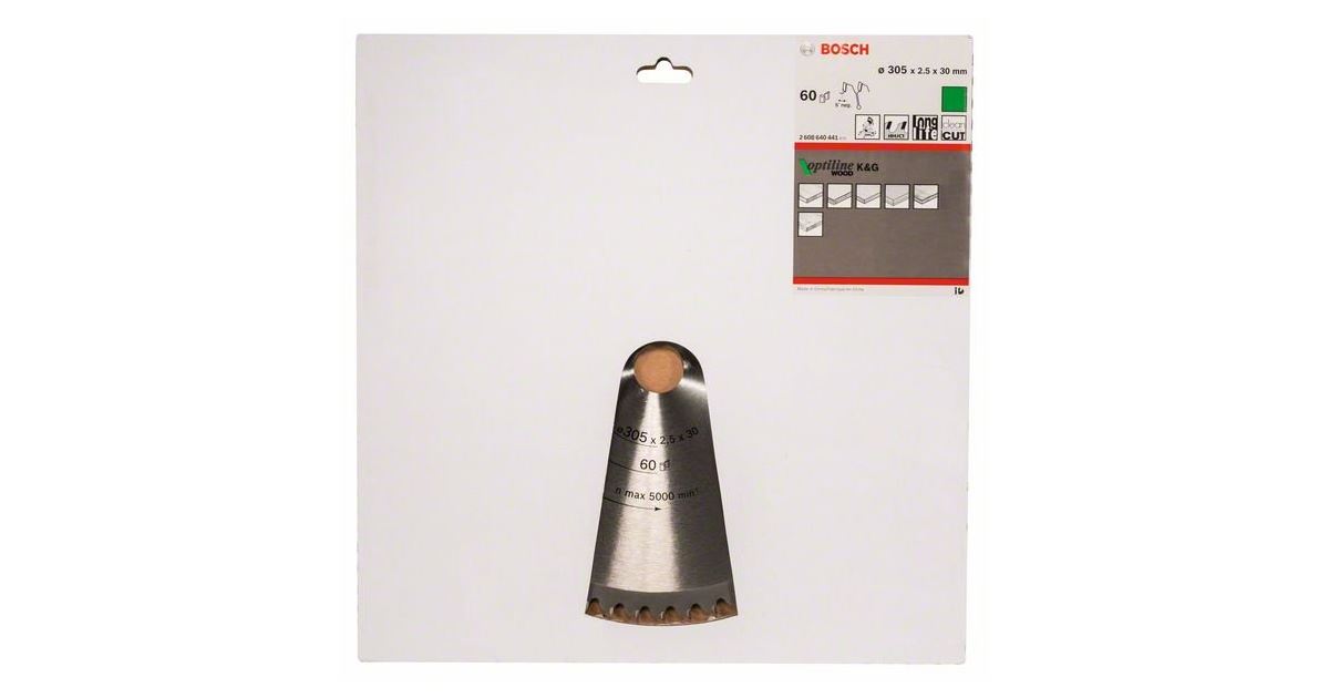BOSCH Hoja de sierra Optiline Madera 305 x 30 x 2,5 mm, 60 2608640441