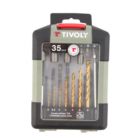 Juego de brocas y puntas tivoli 35 piezas