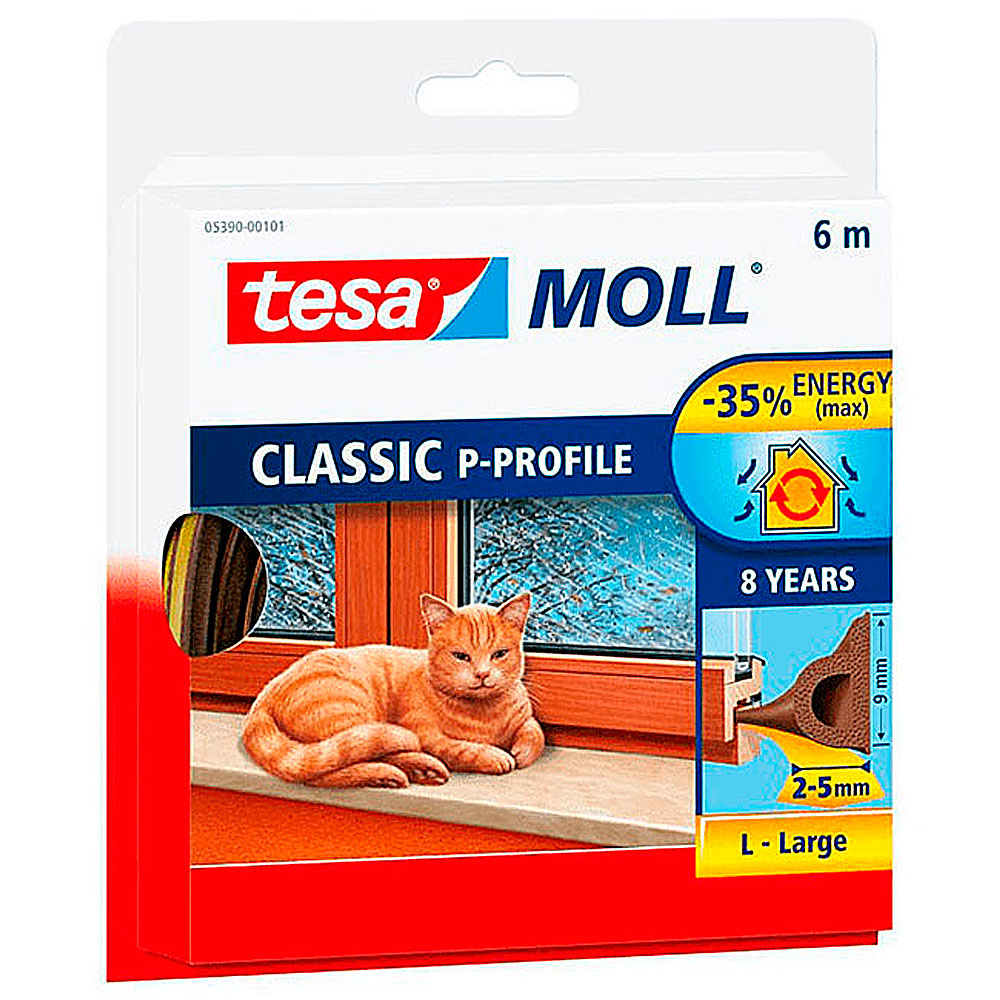 Burlete Poliéster Perfil Clásico Marrón Tesamoll 6x9 5390