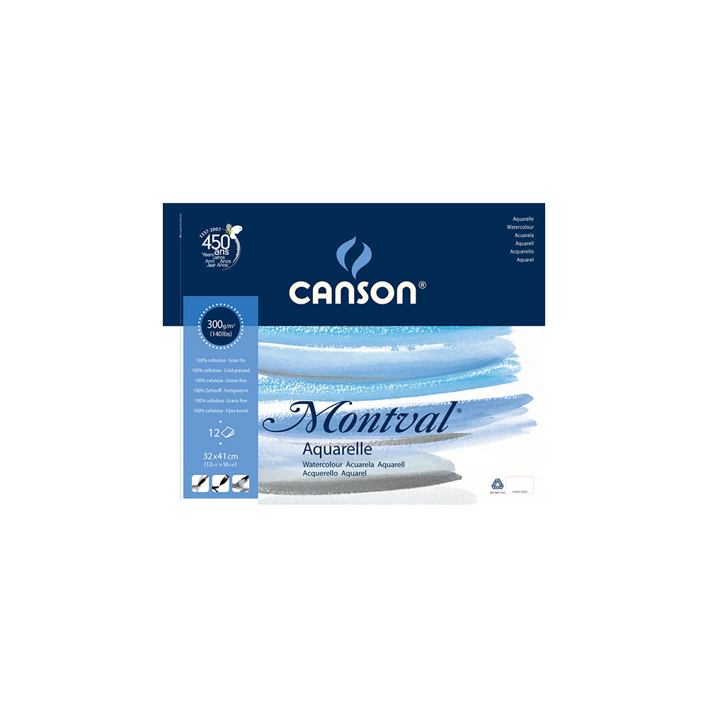 Alb Esp Micr Canson Montval Fino 300G 32x41Cm 12H