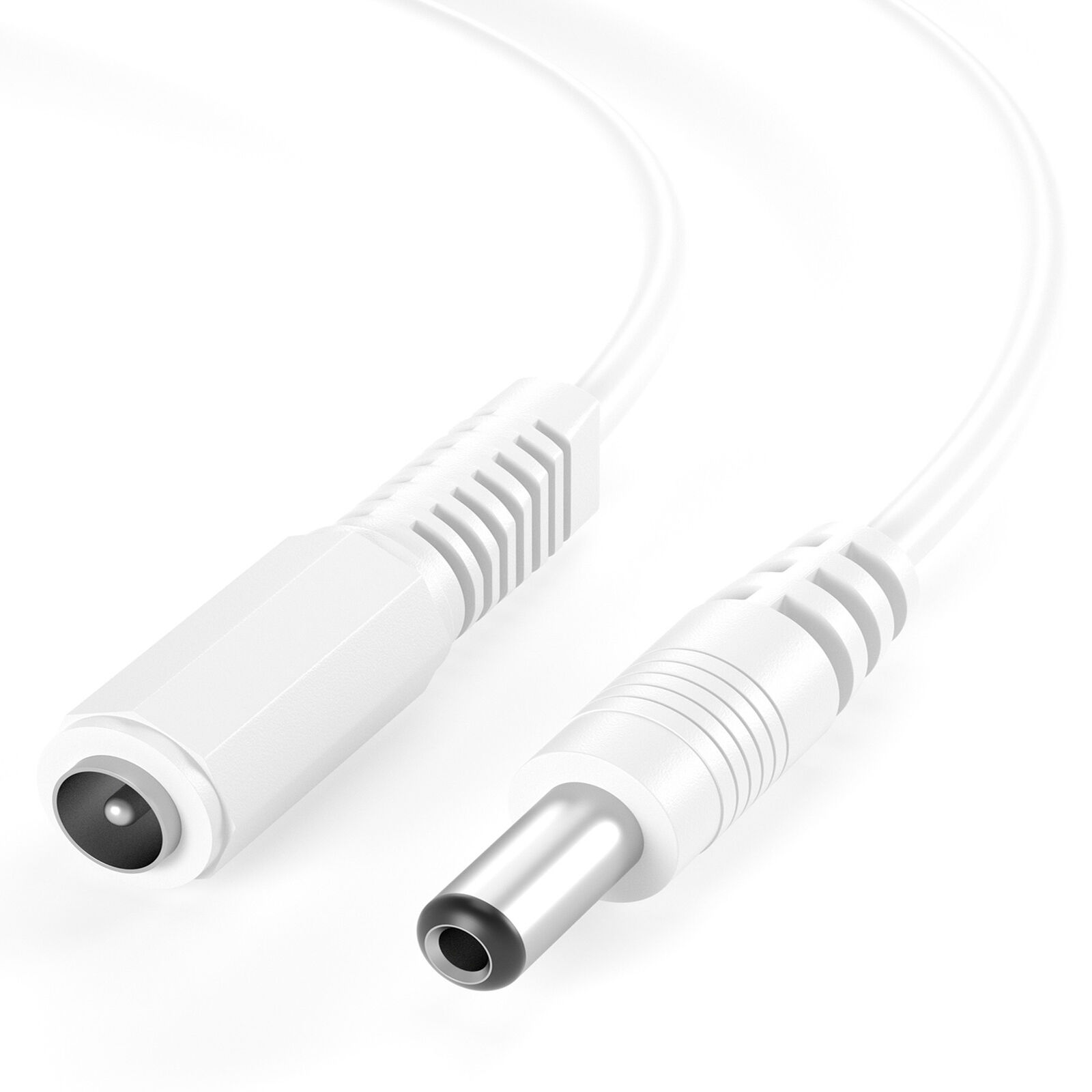 Cable Alimentacion DC Hembra-macho 5.5 X 2.1 Mm 6 M Blanco