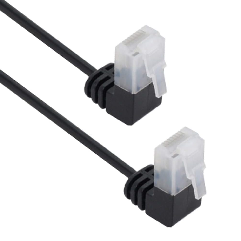 Cable De Red UTP CAT5E 2x 90 Grados 10 M Negro