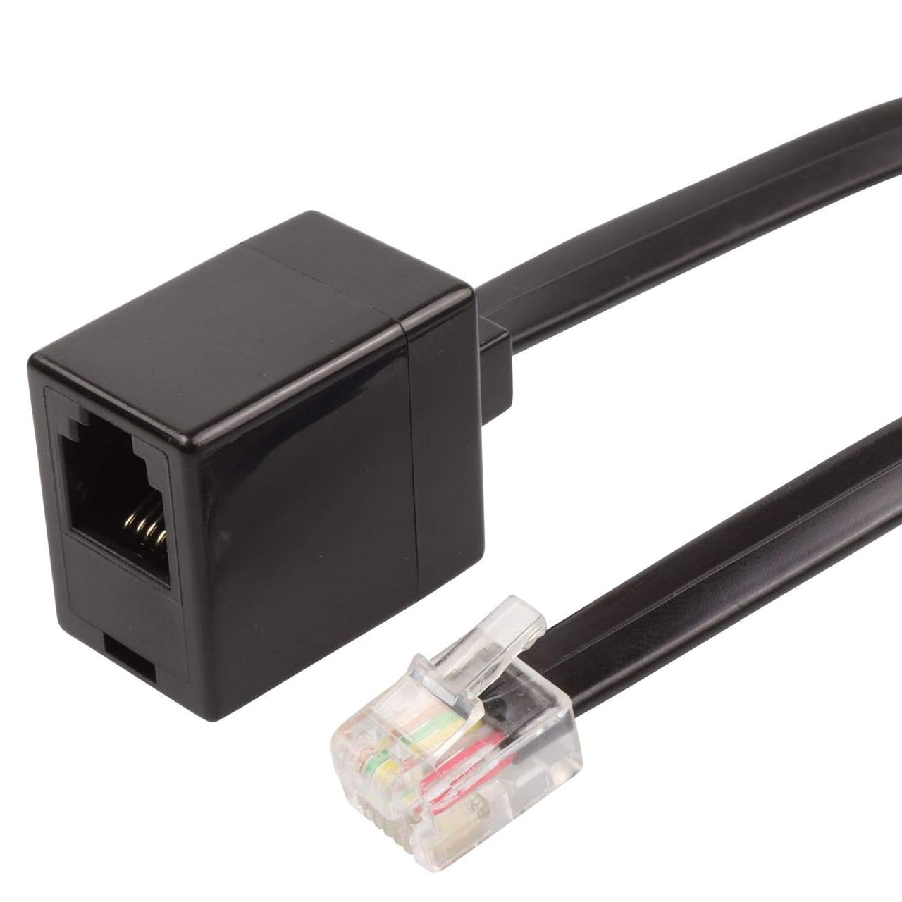 Cable Extensor Teléfono RJ11 6P4C 6 M Negro