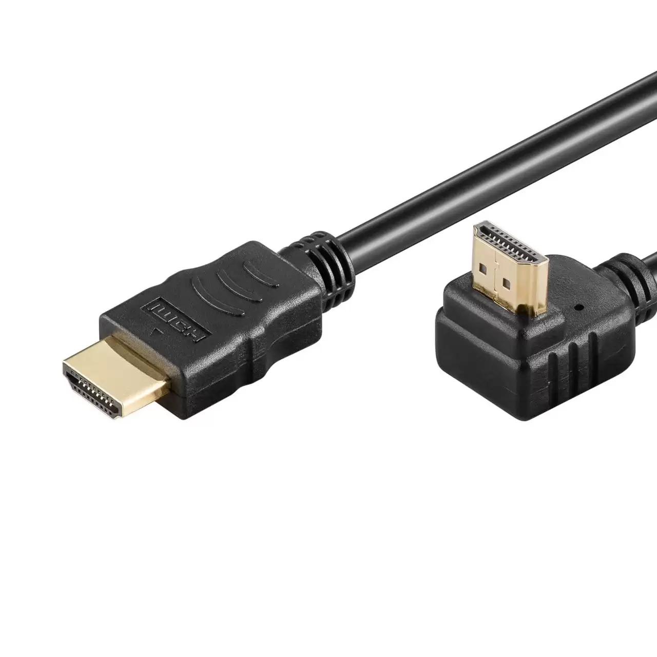Cable Hdmi Acodado 90 Grados Contactos Dorados 4K 1 M Negro