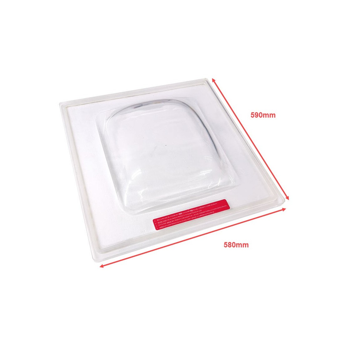 Campana Envasadora Vacío Lavezzini 580x490x20mm sin taladros con junta