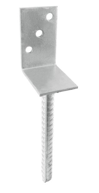 Apoyo de Pilares 80 x 60 x 100 x 200 x 4mm. / diam.16mm. Forma L Ref. HV4200