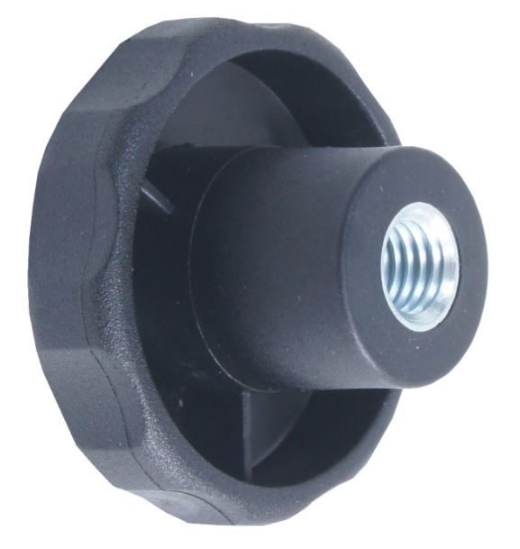 Tuerca Mango Plástico M12. Galvanizada (1u.)