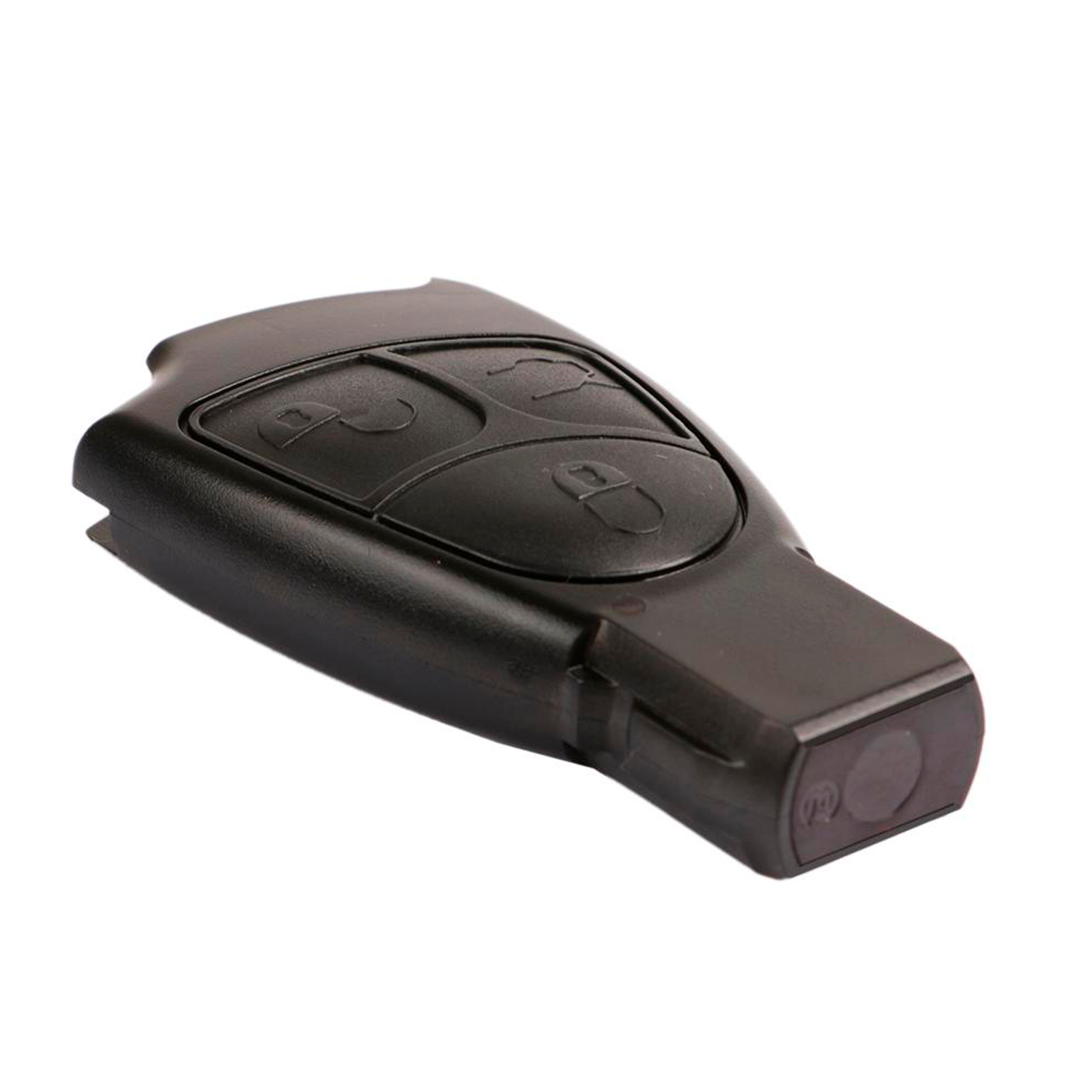 Carcasa Mando Llave De Coche 3 Botones Compatible Con Mercedes  Negro