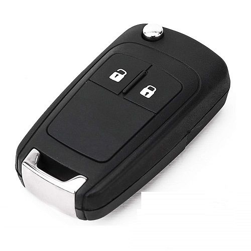 Carcasa Mando Llave Del Coche 2 Botones Compatible Con Opel Negro  Negro