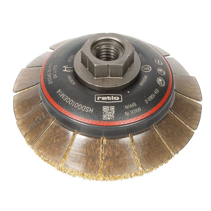 Cepillo Conico Ac.Latonado 100X0,30 1622H100 Ratio