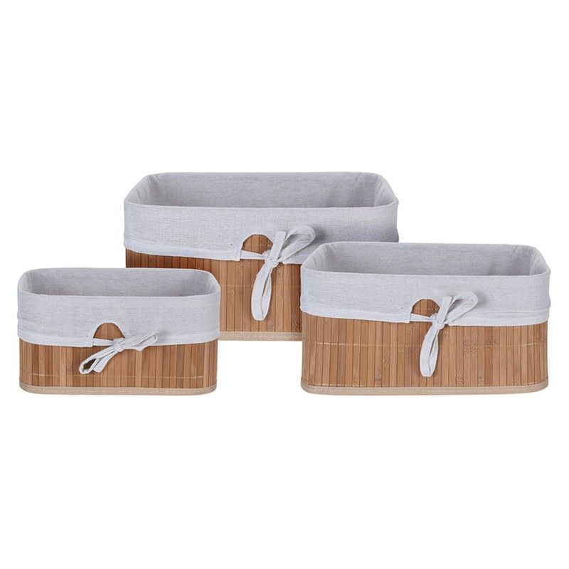 Cestas Bambu. Set 3 Unidades 555Y1220