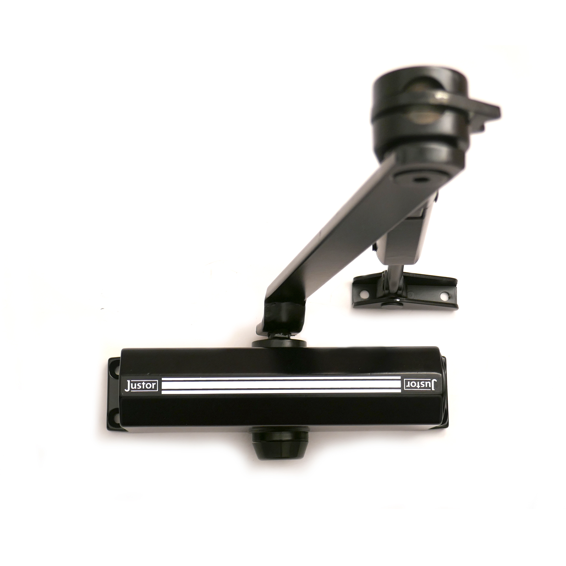 Cierrapuertas Con Retenedor Negro Fuerza 2-3