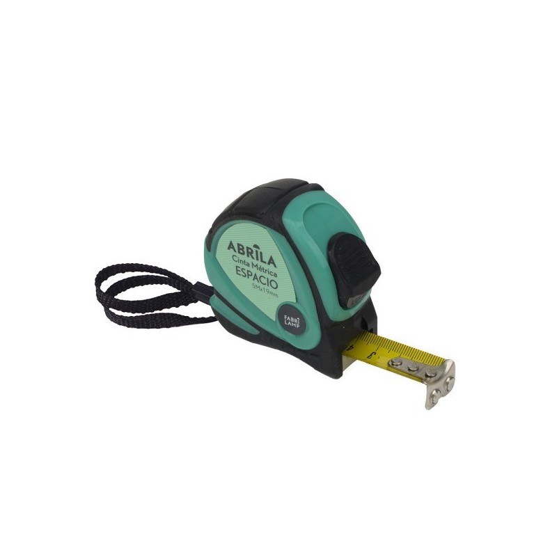 Cinta Metrica Espacio 5mx19mm Negro/verde Clip,asa Enganche Magnetico,bloqueo Y Ergonomico