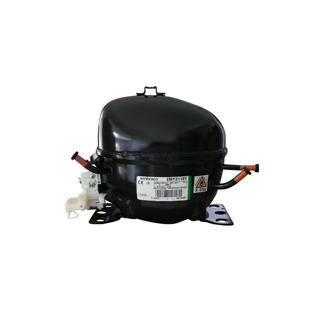 Compresor refrigerante R600a EMY3118Y Embraco D372SC A6001503 220V-240V 50Hz