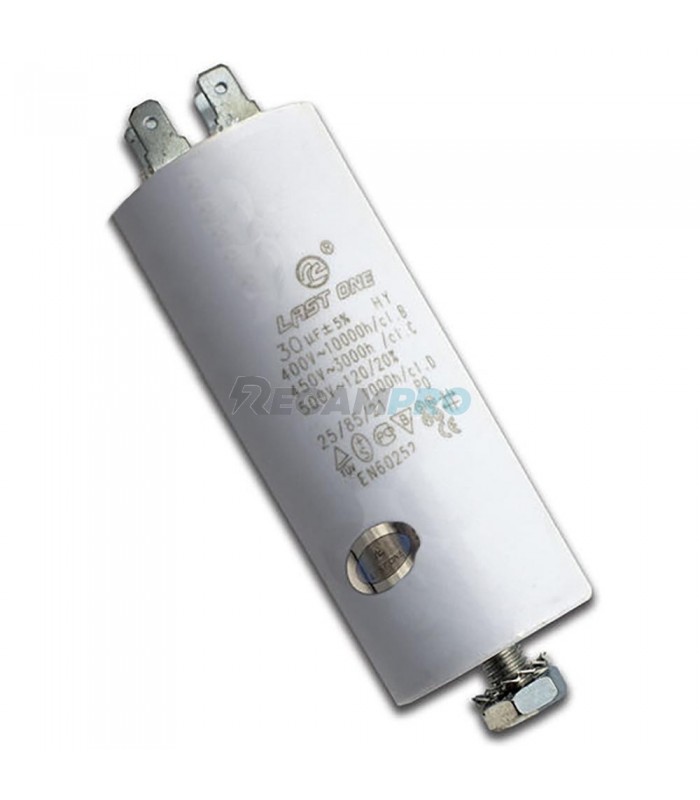 CONDENSADOR PERMANENTE PARA LAVADORA 30MF - 450V  12AG024A
