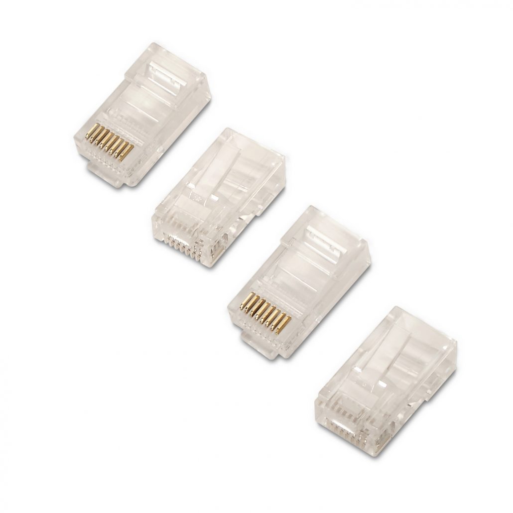 Conector De Red RJ45 CAT5E AWG24 (50ud/bolsa) Transparente
