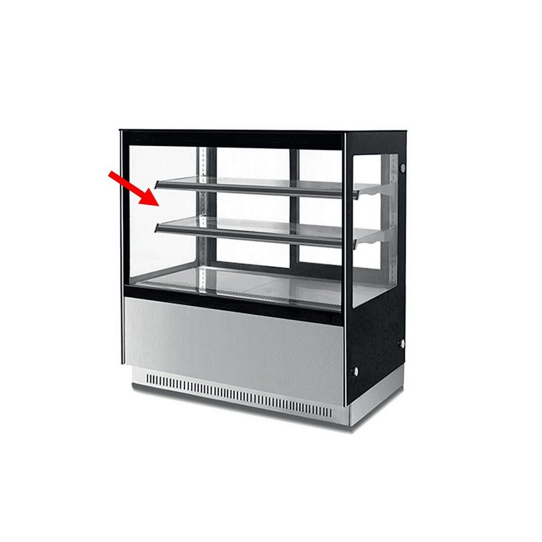 Cristal calefactado  frontal Vitrina GN-1500 680x1475mm templado grosor 20mm Despiece número 28