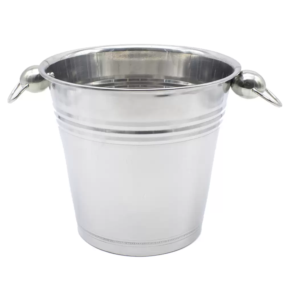 Cubo Acero Galvanizado Con Tirador 20 Cm Gris