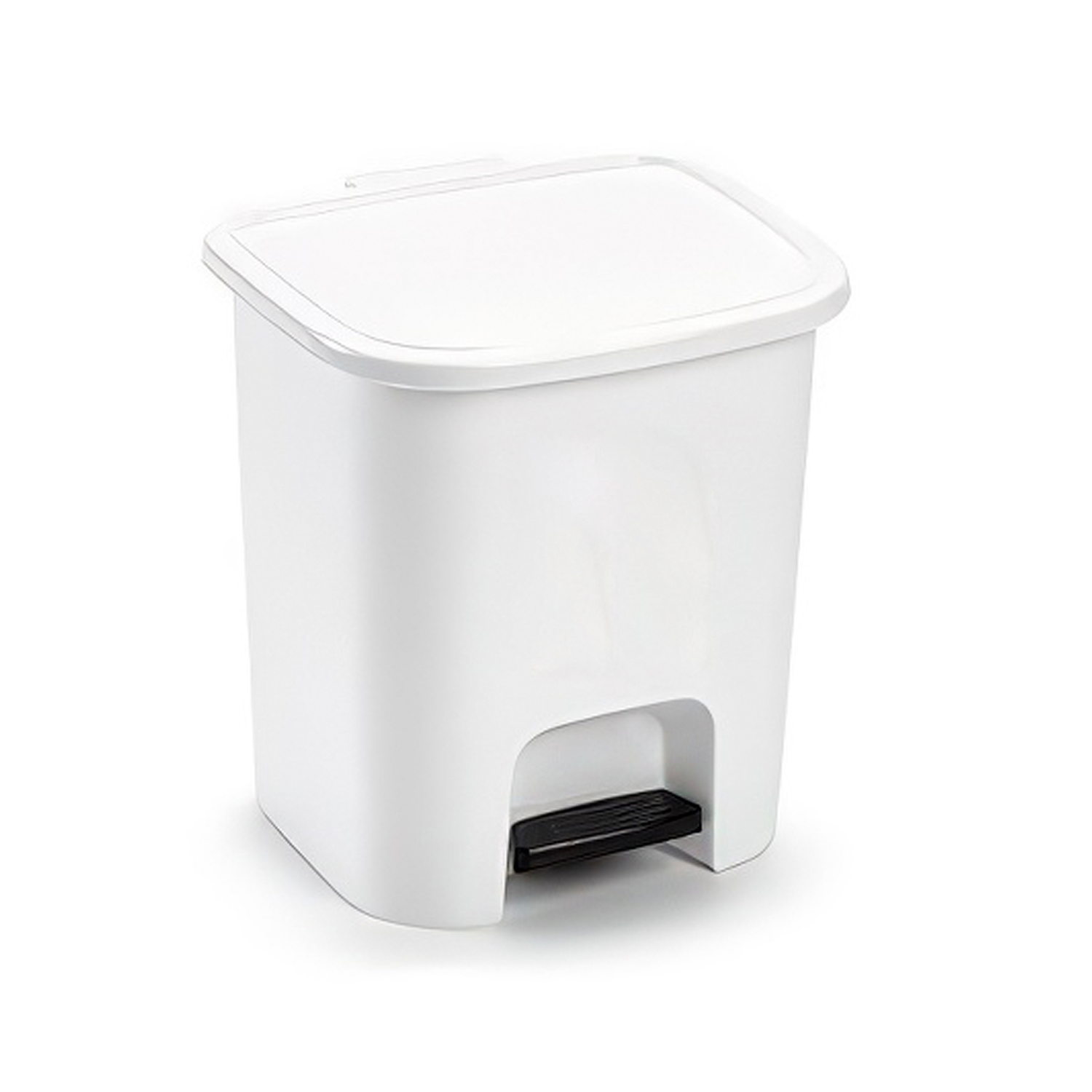 Cubo Basura Plastico Apertura Pedal 7.5 Litros Blanco