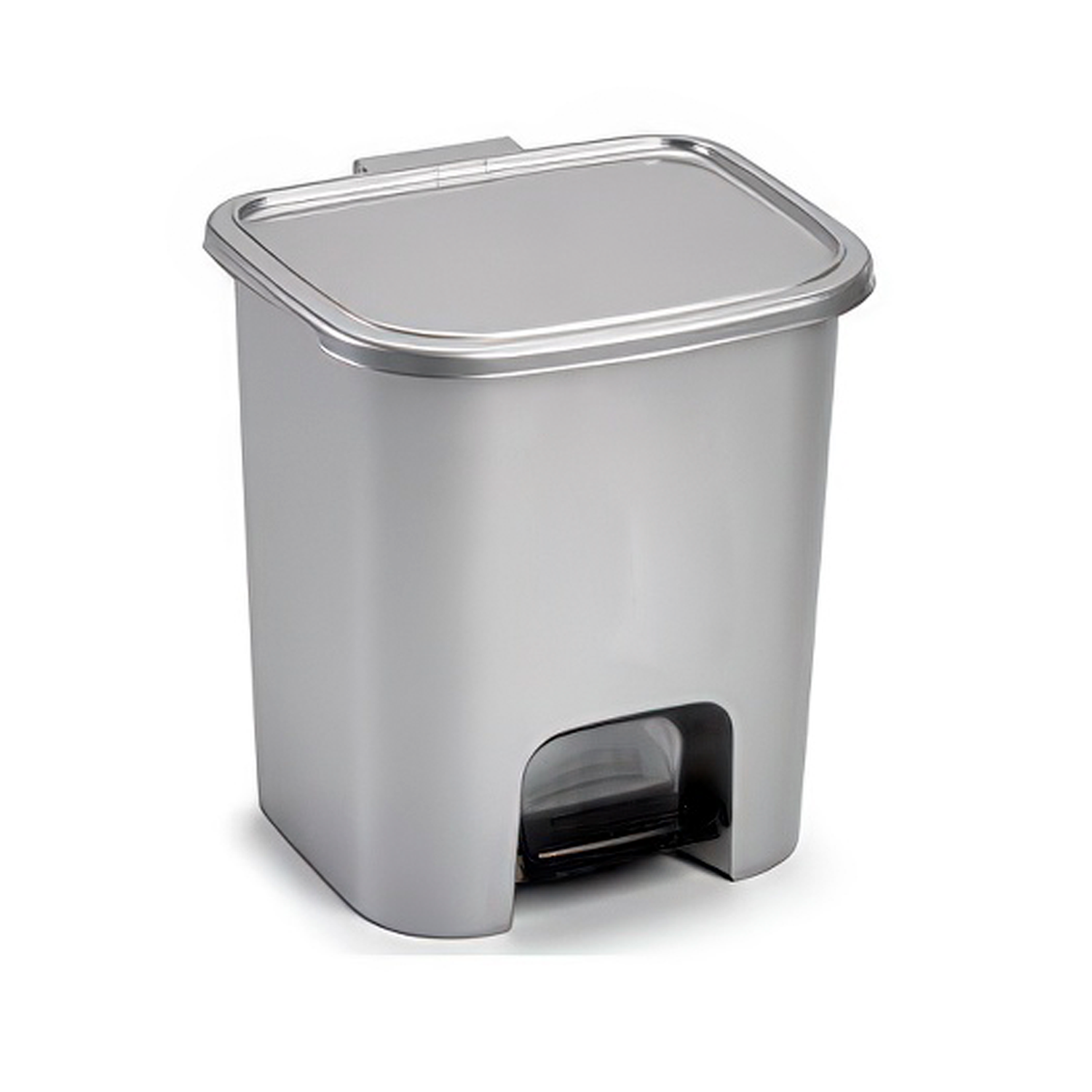 Cubo Basura Plastico Apertura Pedal 7.5 Litros Gris