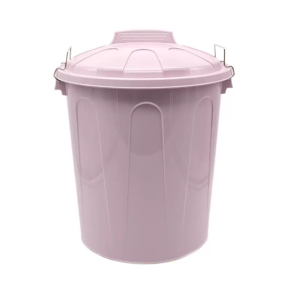Cubo Basura Plastico Comunidad Con Tapa 21 Litros Rosa Claro