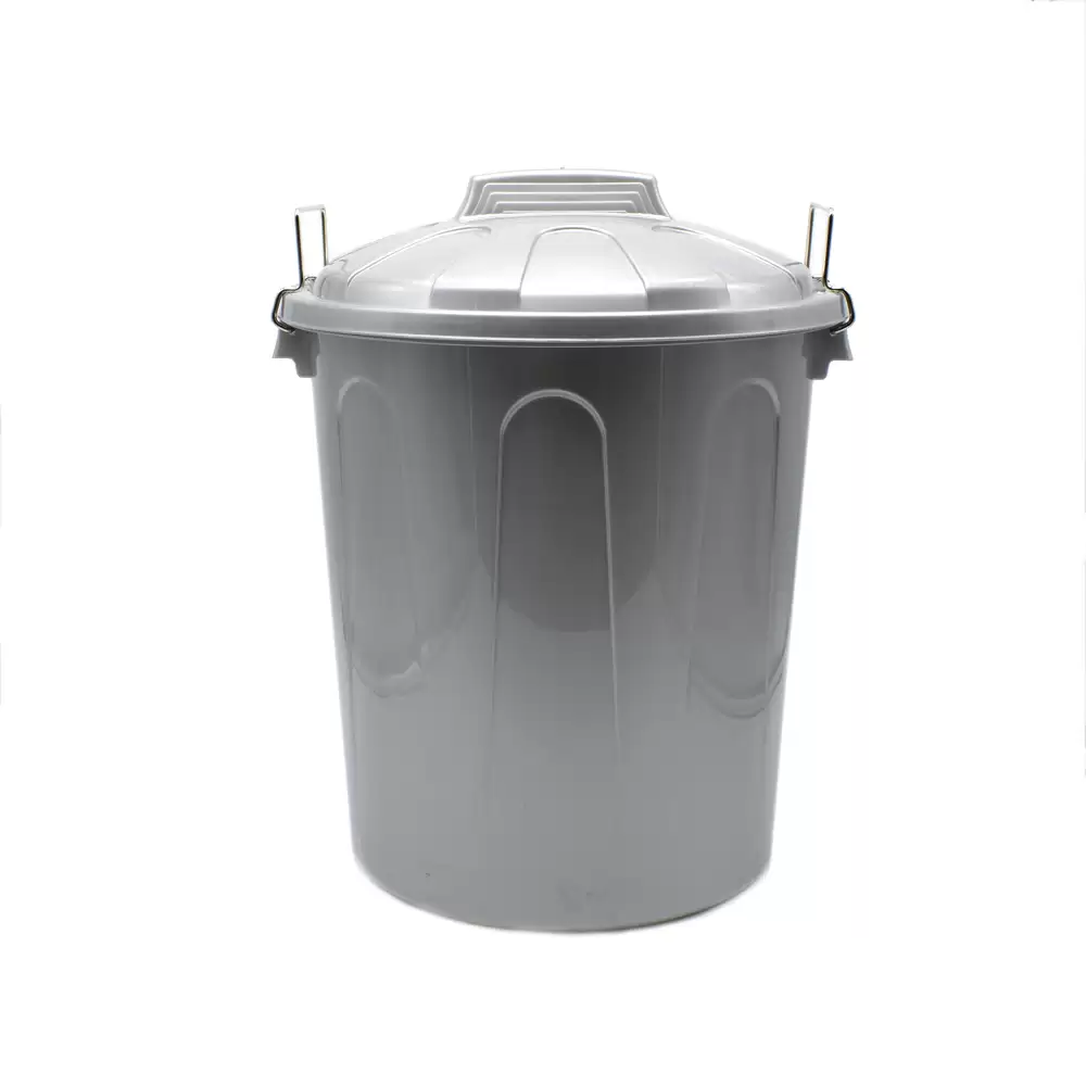 Cubo Basura Plastico Comunidad Con Tapa 51 Litros Gris