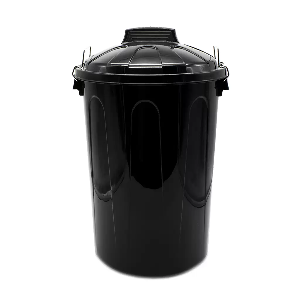 Cubo Basura Plastico Comunidad Con Tapa 51 Litros Negro